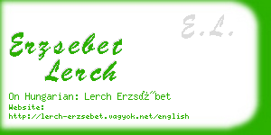 erzsebet lerch business card